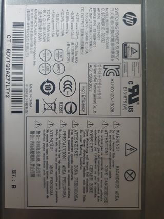 Fuente alimentación HP 280 y compatibles