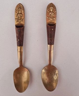 Set di due cucchiaini del Regno di Siam