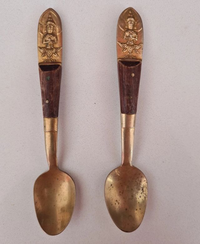 Set di due cucchiaini del Regno di Siam