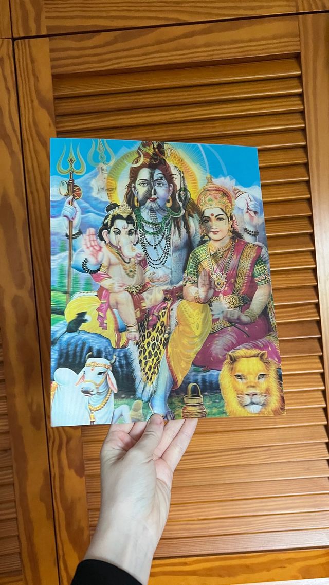 Póster holográfico. India