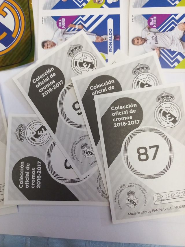 Vendo cromos Real Madrid 2016-2017