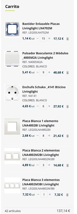 Interruptor y enchufes Bticino