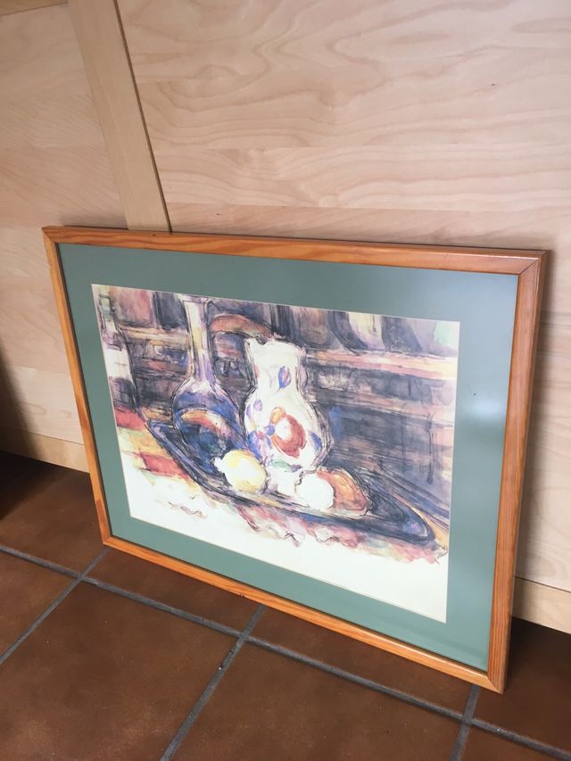 Cuadro lámina bodegón enmarcafo