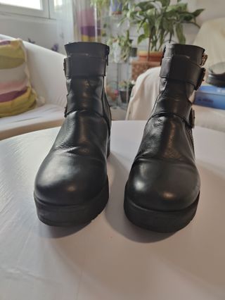 Zapatos botines mujer de cuero