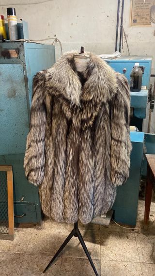 Abrigo de Zorro Plateado 
