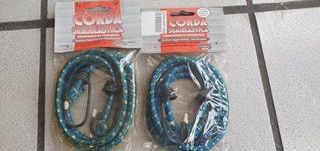 2 Corde Elastiche Cavi Elastici con Ganci 70cm