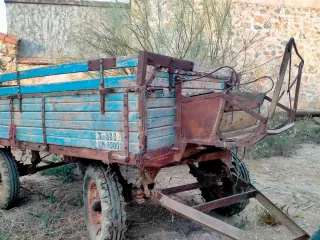 REMOLQUE DE TRACTOR MADERA AÑOS 60