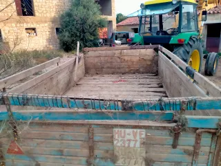 REMOLQUE DE TRACTOR MADERA AÑOS 60