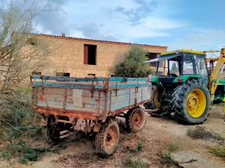 REMOLQUE DE TRACTOR MADERA AÑOS 60