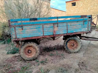 REMOLQUE DE TRACTOR MADERA AÑOS 60