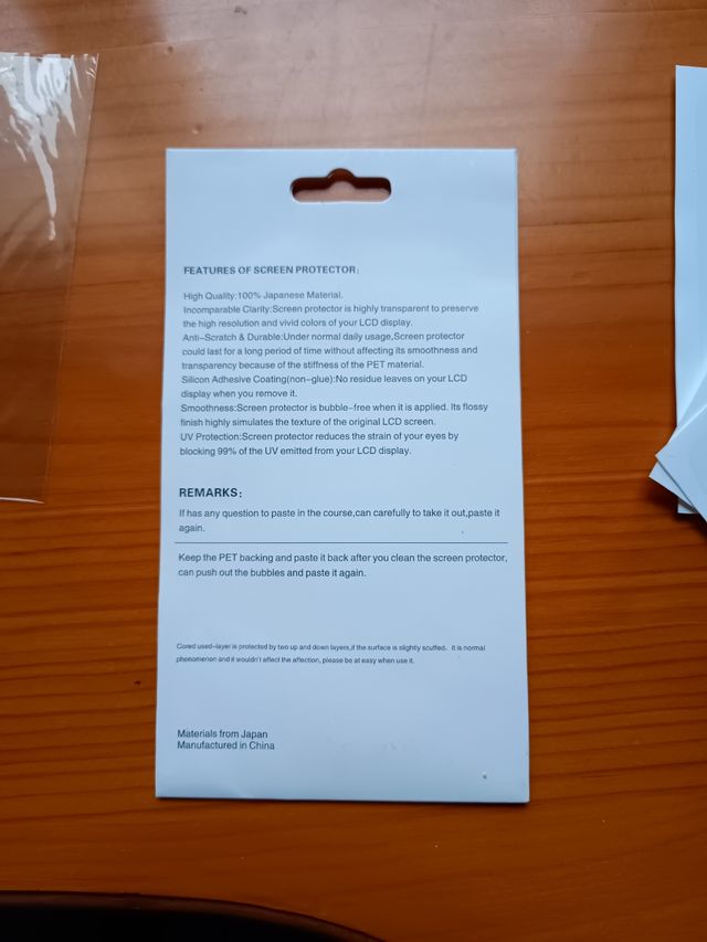 Protector pantalla móvil One S