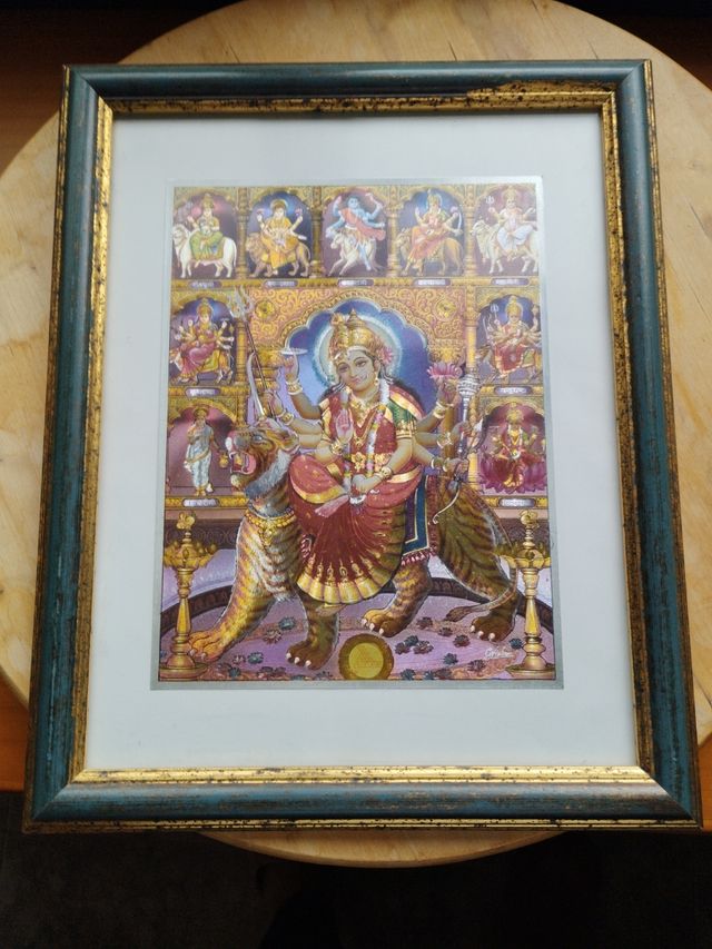 Cuadro Durga montado en tigre