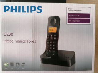 Teléfono inalámbrico Philips D200 manos libres.