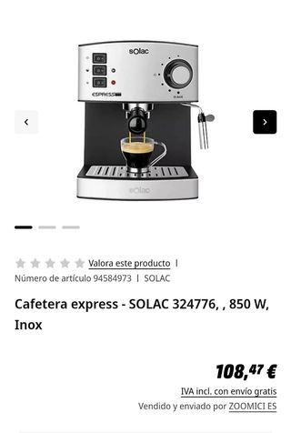 Cafetera Solac Express 19 bar