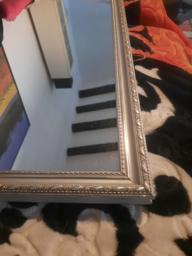 Espejo 35 x 125 marco Plateado.