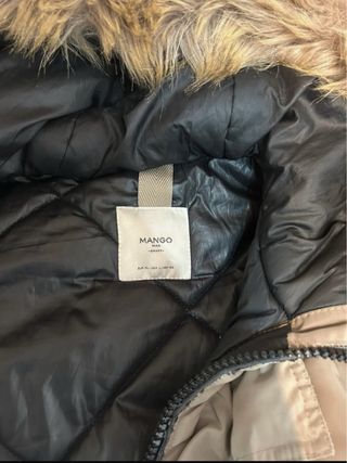 Abrigo invierno hombre mango beis