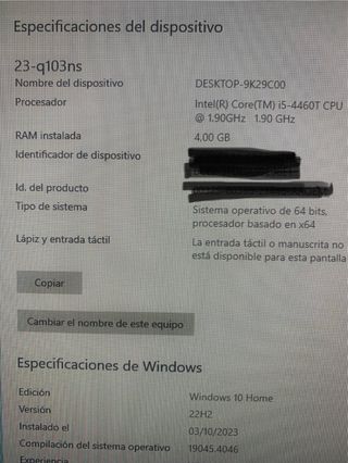 Ordenador All in one hp