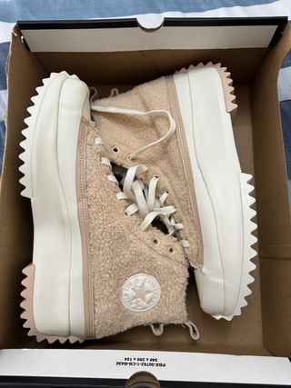 converse beige con pelo