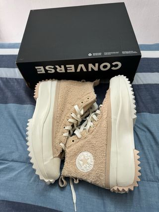 converse beige con pelo