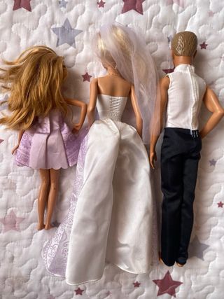 Set Barbie Boda 4 muñecos