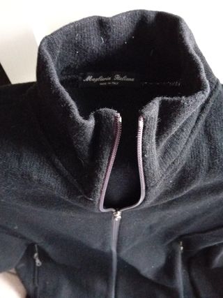 Cardigan con zip uomo