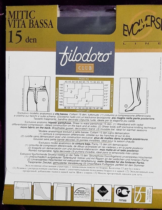 Collant filodoro 15 den TG 3