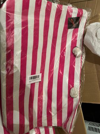 Bolsa de Playa Grande Mujer de Tela con Cremallera