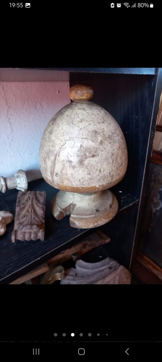 Lote fragmentos retablo madera iglesia