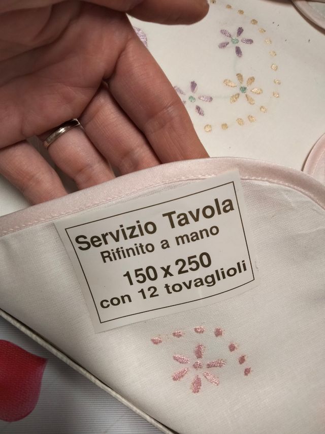 Tovaglia 12 posti con tovaglioli