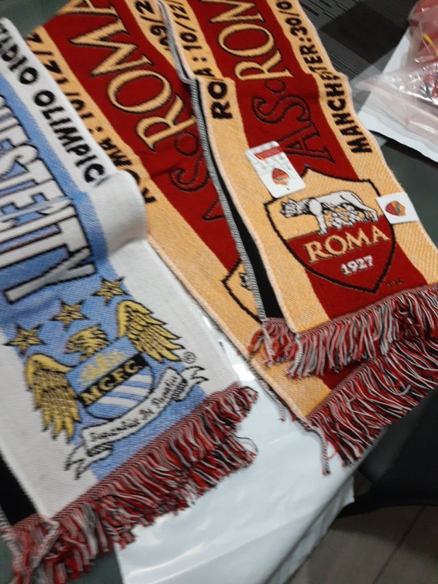 sciarpe roma Manchester 3 pezzi