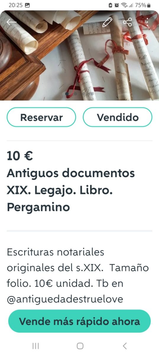 Antiguos documentos S.XIX.