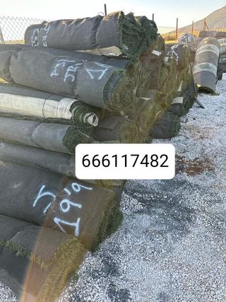 Césped artificial reutilizado