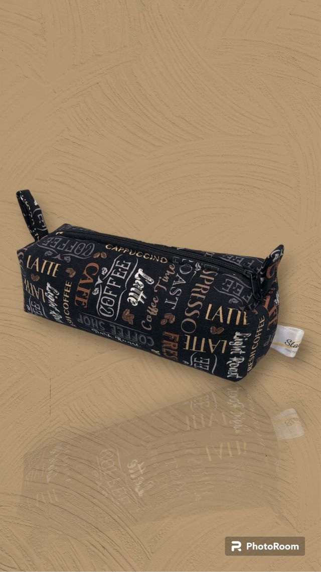 Estuche estampado cafe