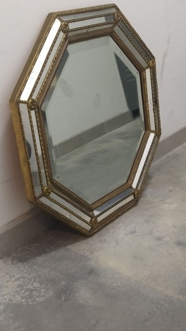 ESPEJO ANTIGUO OCTOGONAL