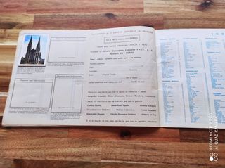 Album de cromos Ciencia y Arte incompleto