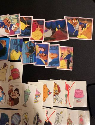 Cromos Panini Bella y Bestia antiguos