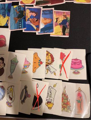Cromos Panini Bella y Bestia antiguos