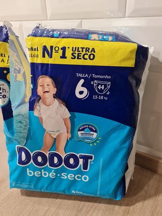 Pañales dodot bebé seco talla 6