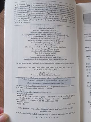 Libro Norton Anthology English Literature