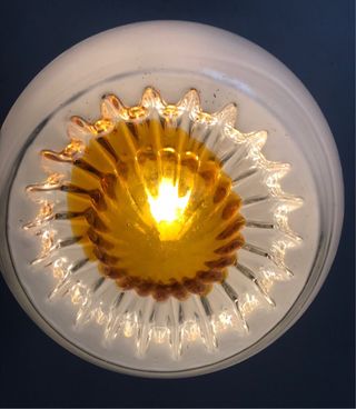 Lampadario modernariato vintage Baloom vetro 1970