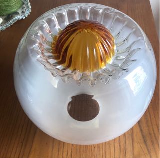 Lampadario modernariato vintage Baloom vetro 1970