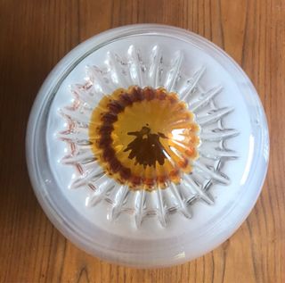 Lampadario modernariato vintage Baloom vetro 1970