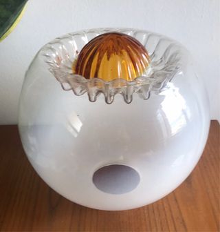 Lampadario modernariato vintage Baloom vetro 1970