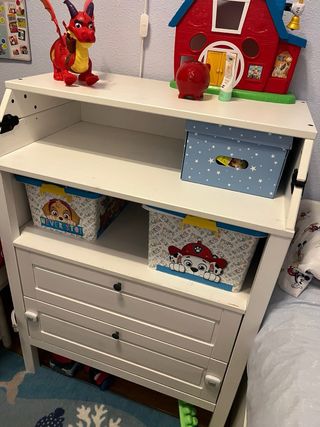 Cambiador bebé sundvik ikea blanco