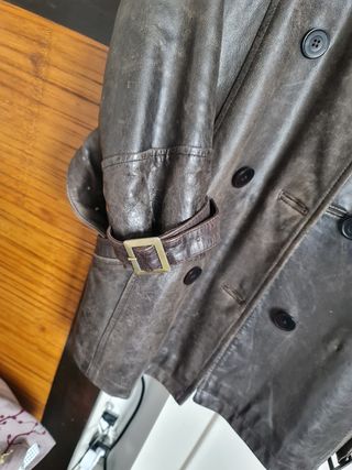 Americana cuero auténtico aviador