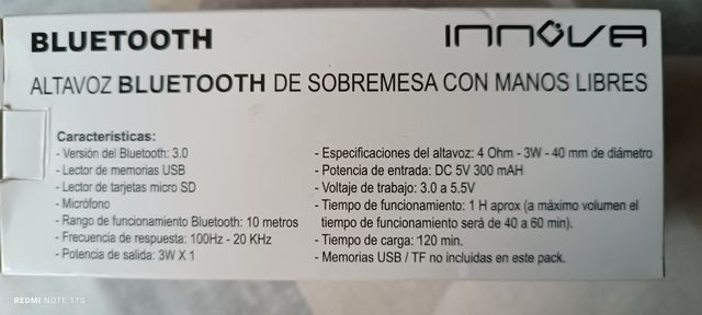 Altoparlante Bluetooth 3.0 Innova