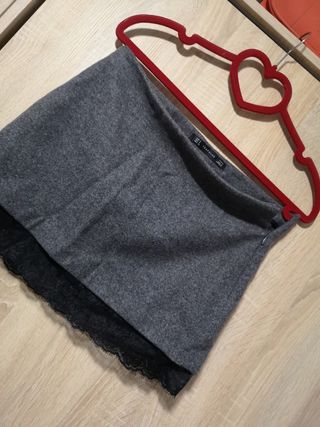 Minifalda invierno colegiala encaje