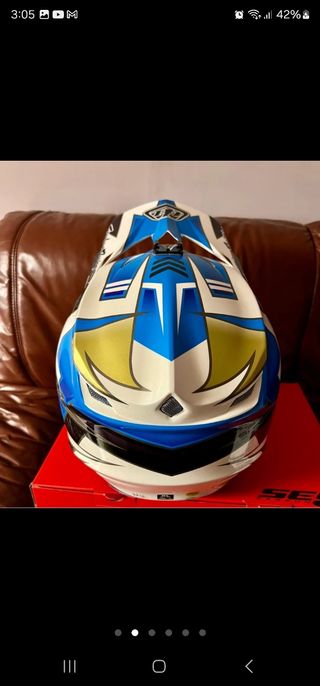 CASCO motocros ( TROY LEE DESING)-(SE5) CARBÓN.