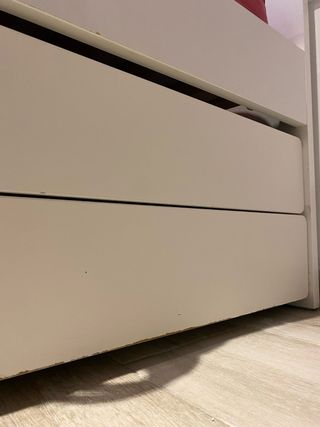 Cama nido, blanco, 90x200 cm