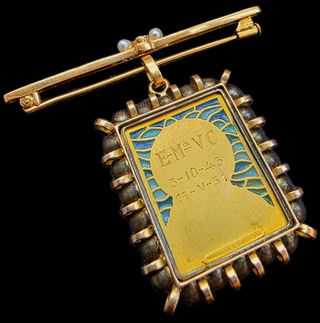 Antiguo Broche Oro 18k MASRIERA Colgante Art Deco